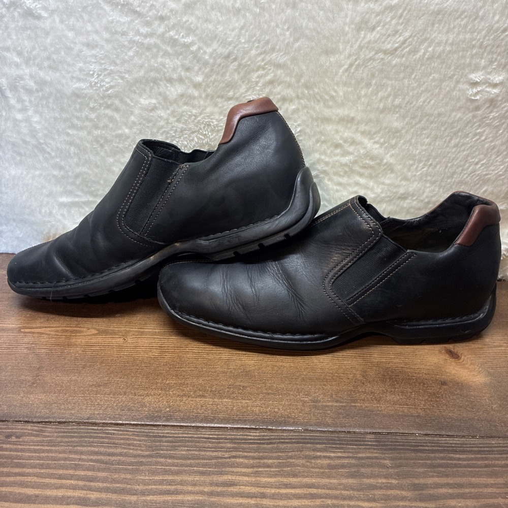 Cole Haan Zeno Loafers Mens 12M Black Brown Leather Slip On Two Tone C07485 - Picture 3 of 9